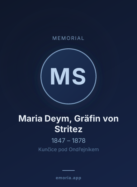 Memorial portrait of Maria Deym, Gräfin von Stritez