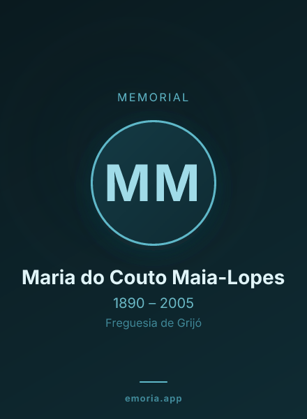 Memorial portrait of Maria do Couto Maia-Lopes