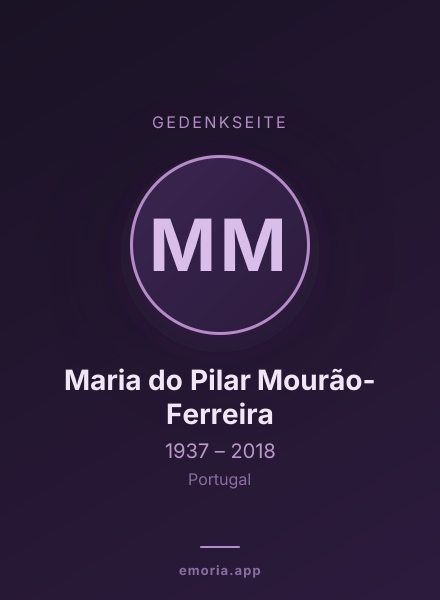 Gedenkportrait von Maria do Pilar Mourão-Ferreira