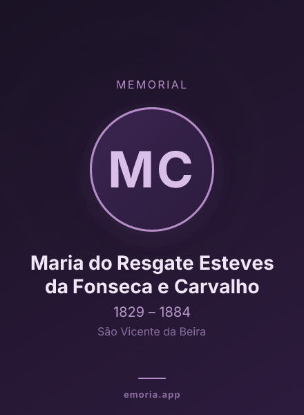 Memorial portrait of Maria do Resgate Esteves da Fonseca e Carvalho