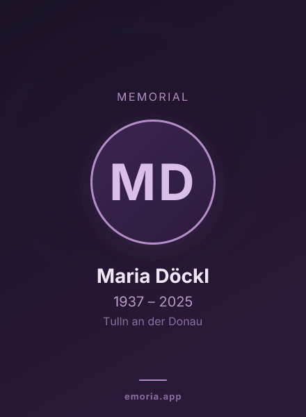 Memorial portrait of Maria Döckl