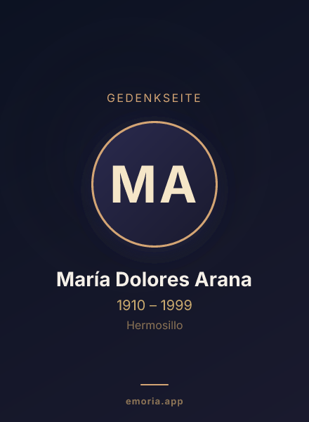 Gedenkportrait von María Dolores Arana
