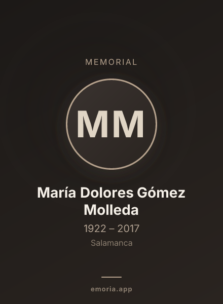 Memorial portrait of María Dolores Gómez Molleda