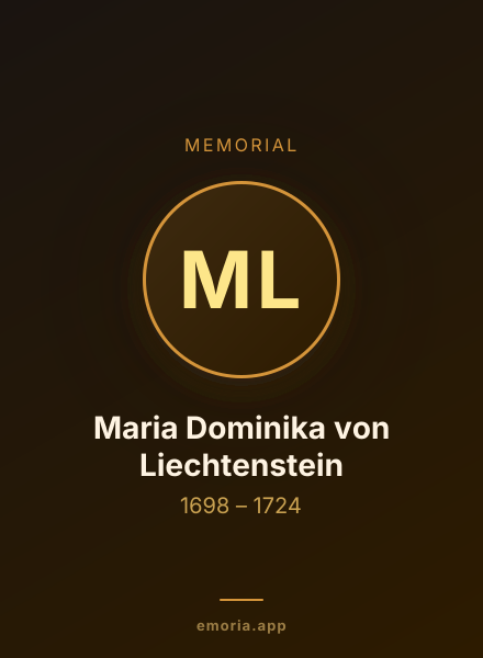 Memorial portrait of Maria Dominika von Liechtenstein