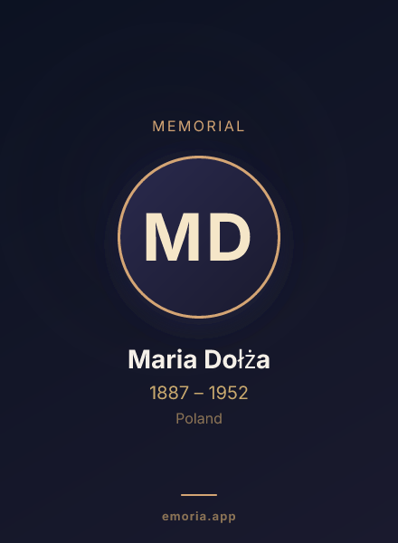 Memorial portrait of Maria Dołża