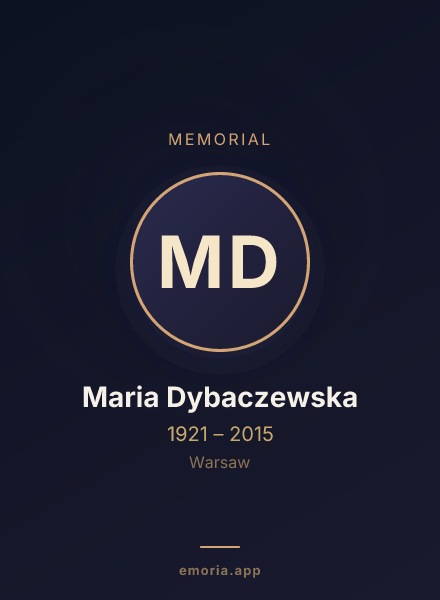 Memorial portrait of Maria Dybaczewska