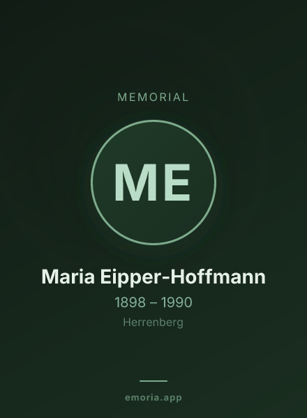 Memorial portrait of Maria Eipper-Hoffmann