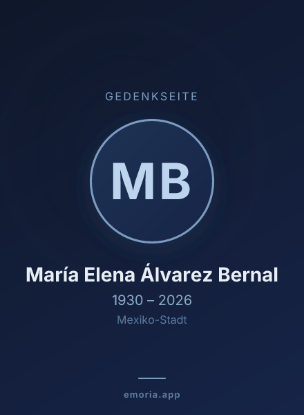 Gedenkportrait von María Elena Álvarez Bernal