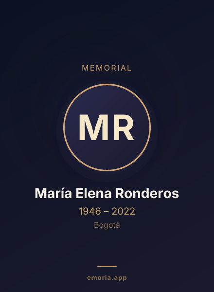 Memorial portrait of María Elena Ronderos