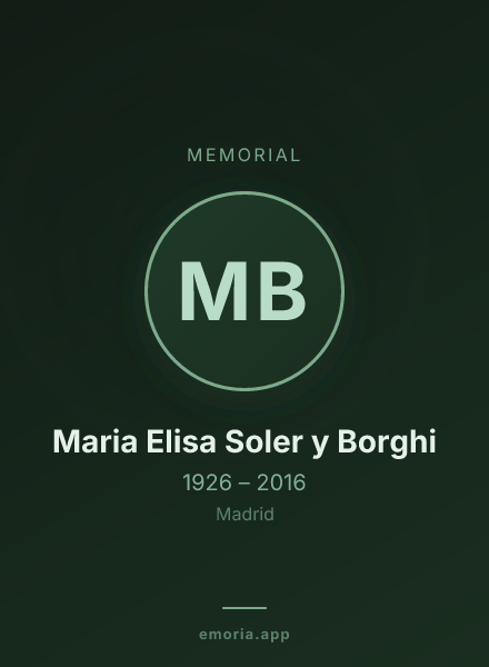 Memorial portrait of Maria Elisa Soler y Borghi