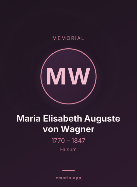 Memorial portrait of Maria Elisabeth Auguste von Wagner