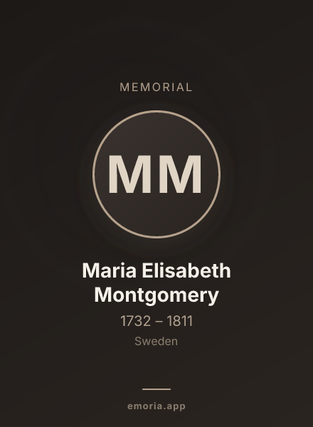 Memorial portrait of Maria Elisabeth Montgomery