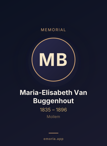 Memorial portrait of Maria-Elisabeth Van Buggenhout