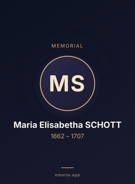 Memorial portrait of Maria Elisabetha SCHOTT