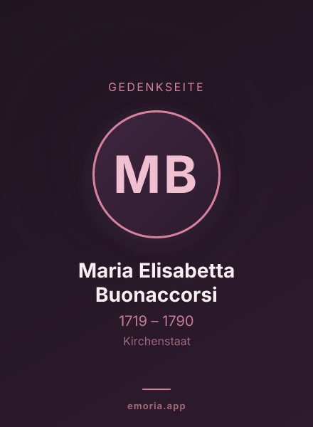 Gedenkportrait von Maria Elisabetta Buonaccorsi