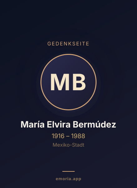 Gedenkportrait von María Elvira Bermúdez