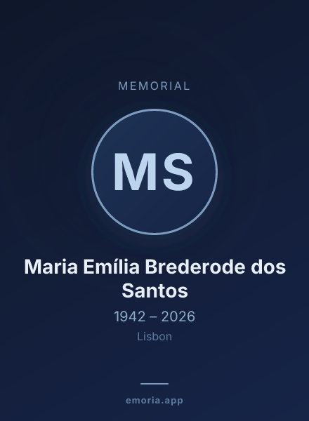 Memorial portrait of Maria Emília Brederode dos Santos