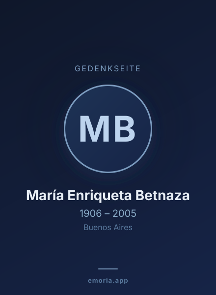 Gedenkportrait von María Enriqueta Betnaza