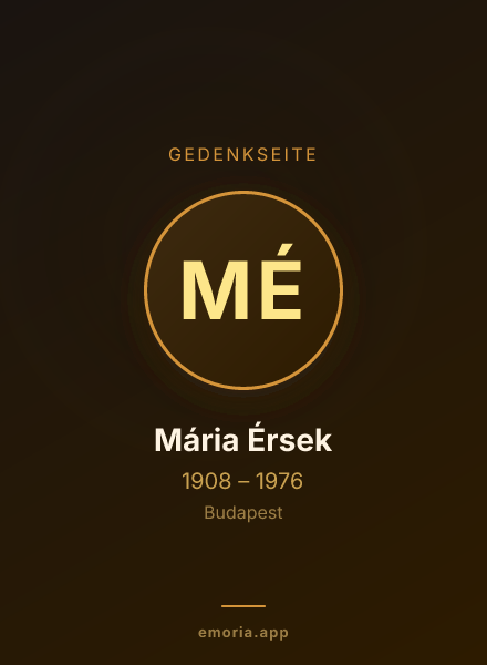 Gedenkportrait von Mária Érsek