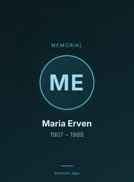 Memorial portrait of Maria Erven