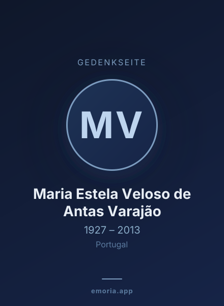 Gedenkportrait von Maria Estela Veloso de Antas Varajão