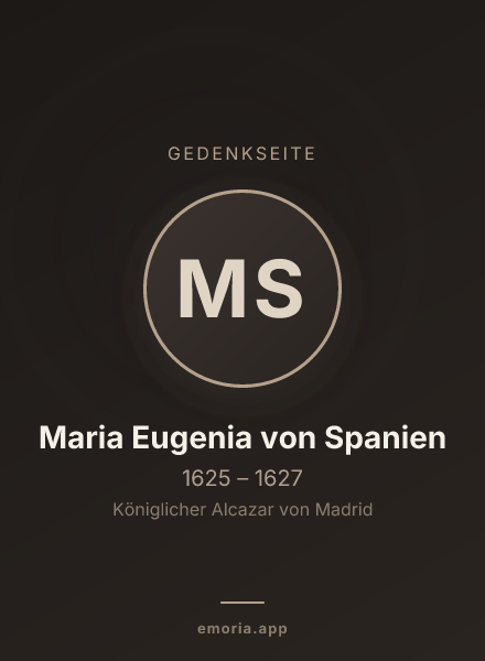 Gedenkportrait von Maria Eugenia von Spanien
