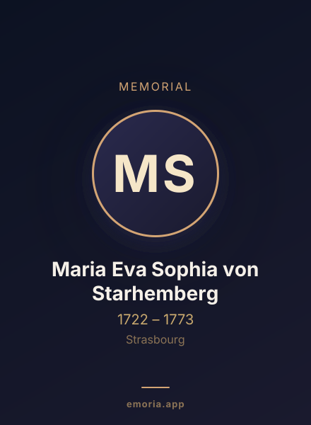 Memorial portrait of Maria Eva Sophia von Starhemberg