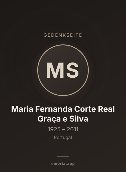 Gedenkportrait von Maria Fernanda Corte Real Graça e Silva