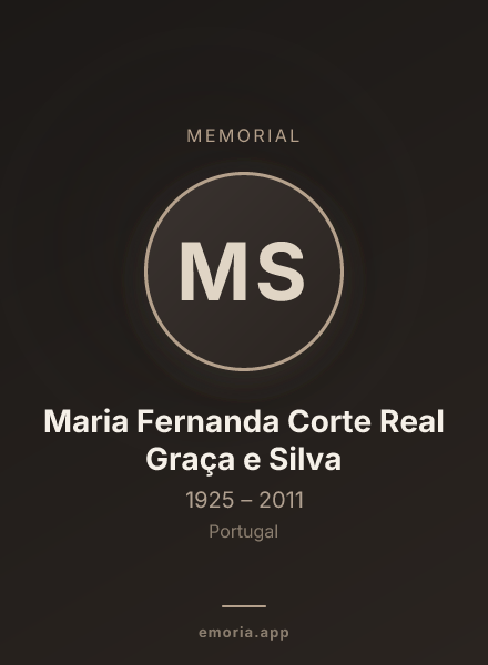 Memorial portrait of Maria Fernanda Corte Real Graça e Silva