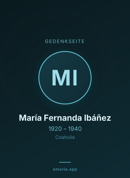 Gedenkportrait von María Fernanda Ibáñez
