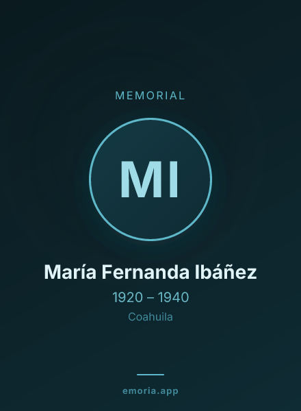 Memorial portrait of María Fernanda Ibáñez