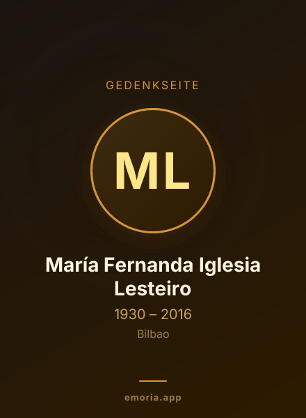 Gedenkportrait von María Fernanda Iglesia Lesteiro