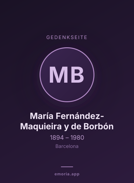 Gedenkportrait von María Fernández-Maquieira y de Borbón