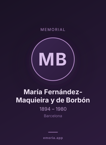 Memorial portrait of María Fernández-Maquieira y de Borbón