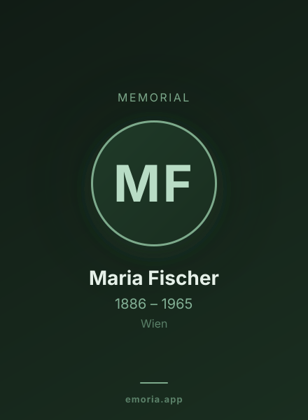 Memorial portrait of Maria Fischer