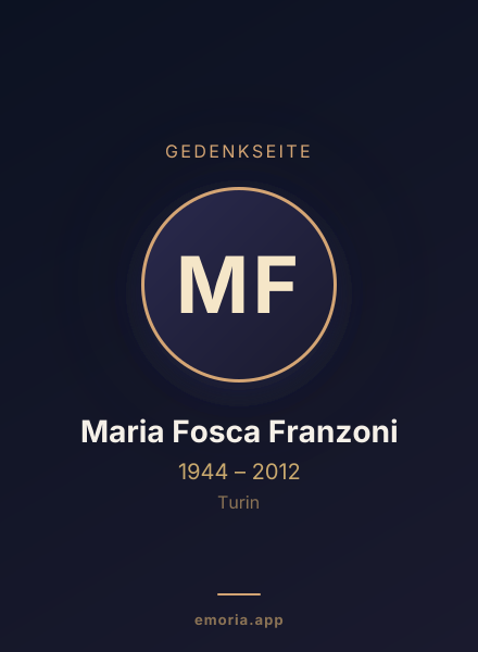 Gedenkportrait von Maria Fosca Franzoni