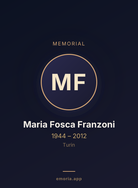 Memorial portrait of Maria Fosca Franzoni
