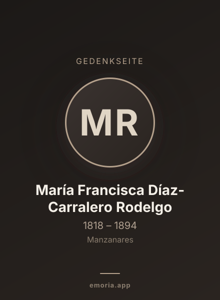 Gedenkportrait von María Francisca Díaz-Carralero Rodelgo