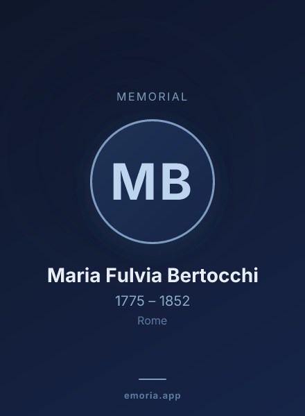 Memorial portrait of Maria Fulvia Bertocchi