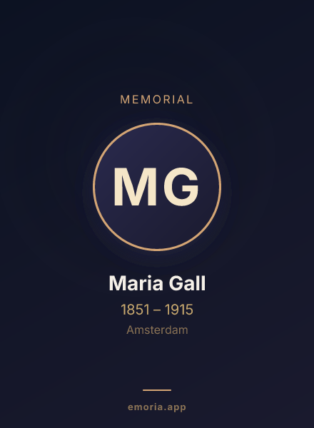 Memorial portrait of Maria Gall