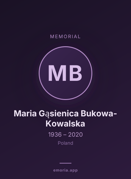 Memorial portrait of Maria Gąsienica Bukowa-Kowalska