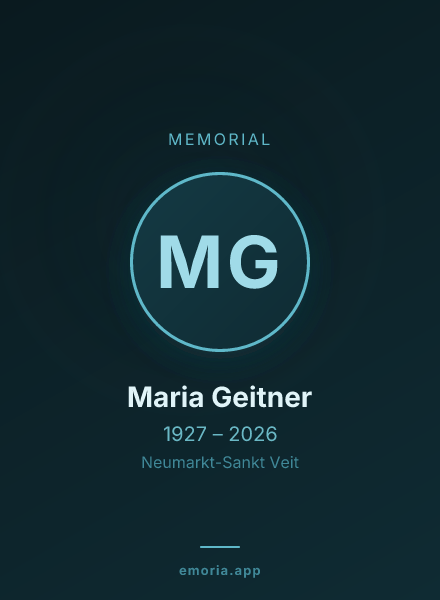 Memorial portrait of Maria Geitner