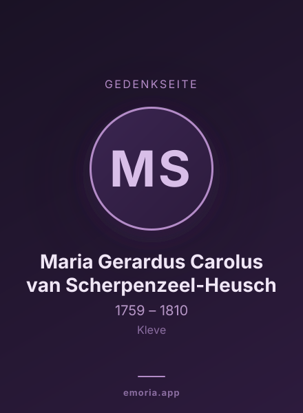 Gedenkportrait von Maria Gerardus Carolus van Scherpenzeel-Heusch