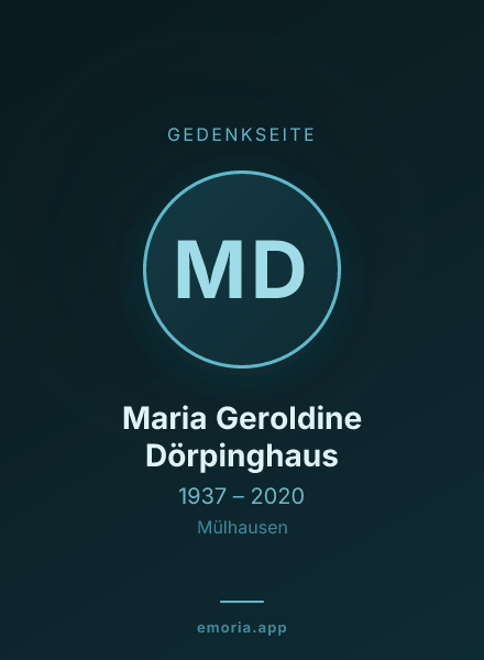 Gedenkportrait von Maria Geroldine Dörpinghaus