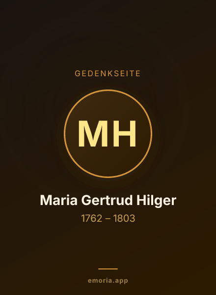 Gedenkportrait von Maria Gertrud Hilger