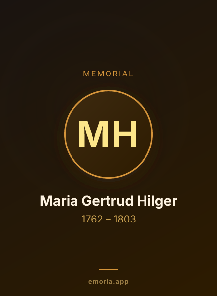 Memorial portrait of Maria Gertrud Hilger