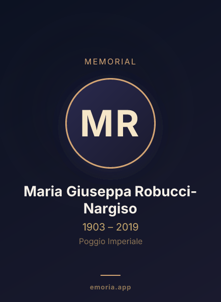 Memorial portrait of Maria Giuseppa Robucci-Nargiso