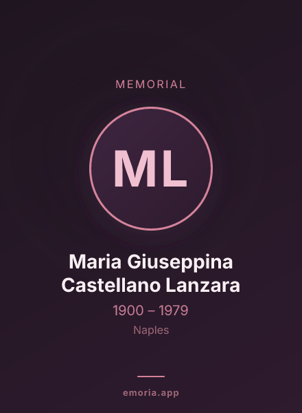 Memorial portrait of Maria Giuseppina Castellano Lanzara