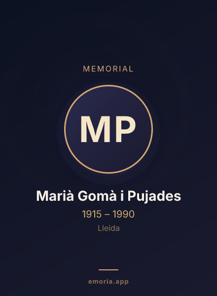 Memorial portrait of Marià Gomà i Pujades