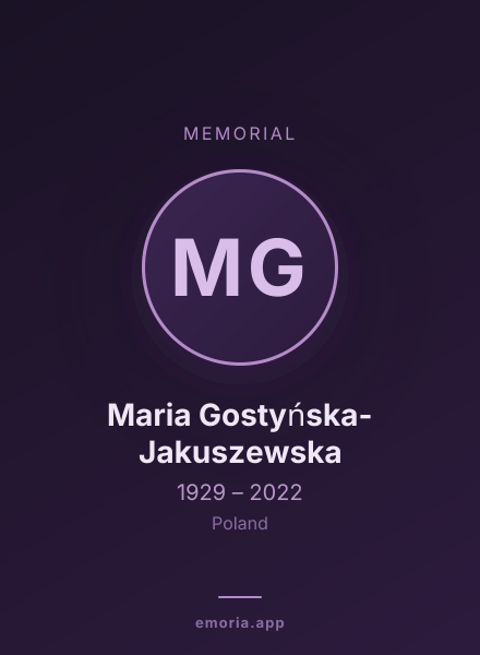 Memorial portrait of Maria Gostyńska-Jakuszewska
